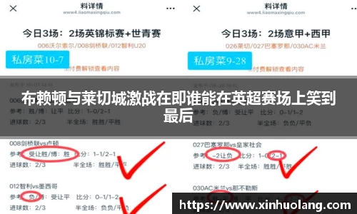 布赖顿与莱切城激战在即谁能在英超赛场上笑到最后